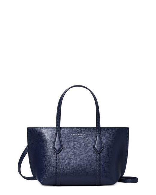 Tory Burch Blue Mini Perry Tote