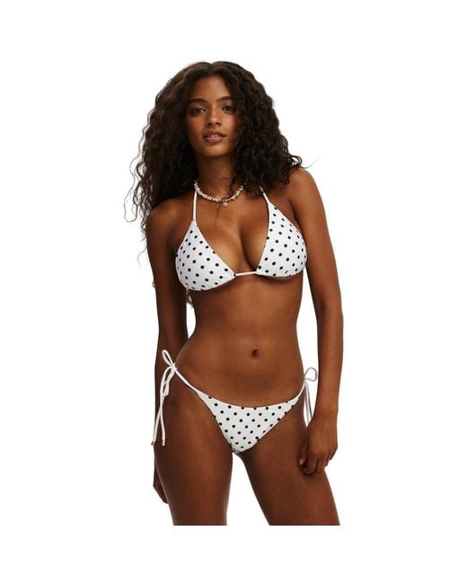 Cotton On Brown String Triangle Bikini Top