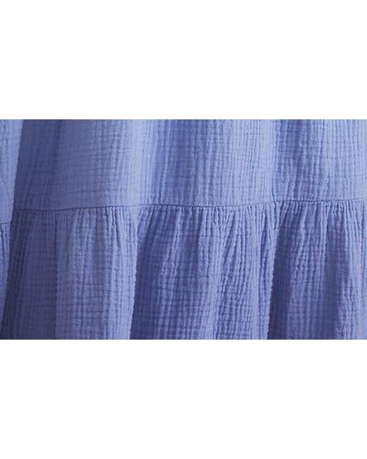 Marine Layer Blue Corinne Ombré Cotton Gauze Midi Dress