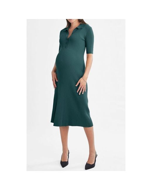 green maternity midi dress PinkBlush Olive Draped Maternity Maxi