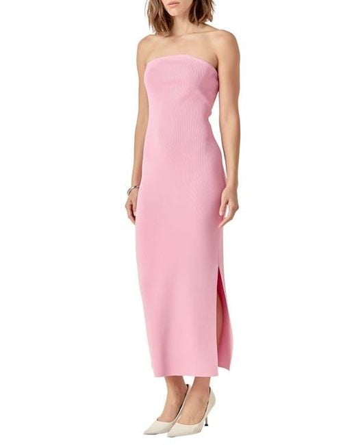 sheer lace maxi dress Kinley Sheer Hem Lace Maxi Dress Pink