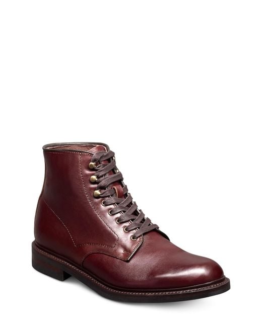 Allen Edmonds Purple Higgins Mill Plain Toe Boot for men