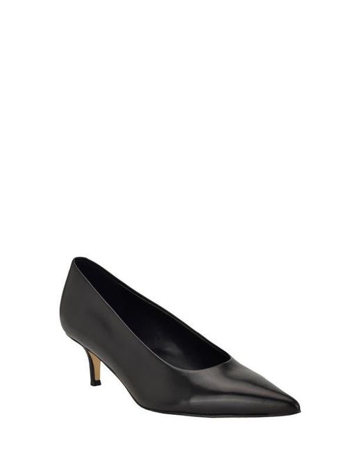 Calvin Klein Black Voneta Pointed Toe Kitten Heel Pump