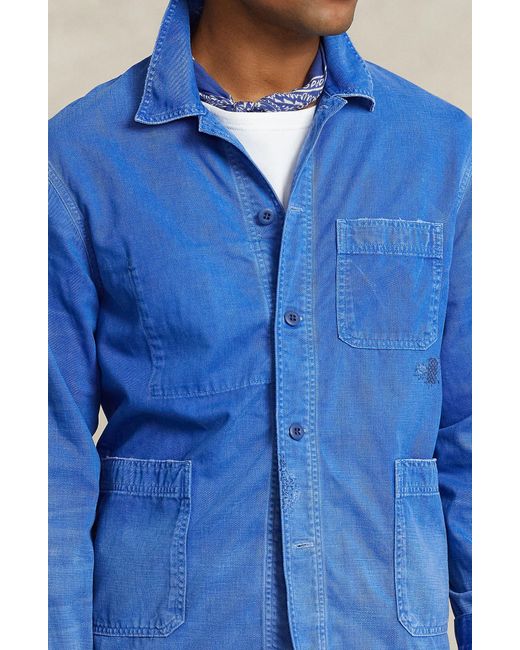 Polo Ralph Lauren Blue Rustic Cotton Denim Jacket for men