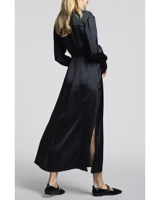 WEEKEND LOS ANGELES Black Yves Long Sleeve Shirtdress