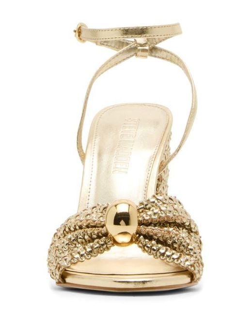 Steve Madden Cheyla Ankle Strap Sandal in Natural | Lyst