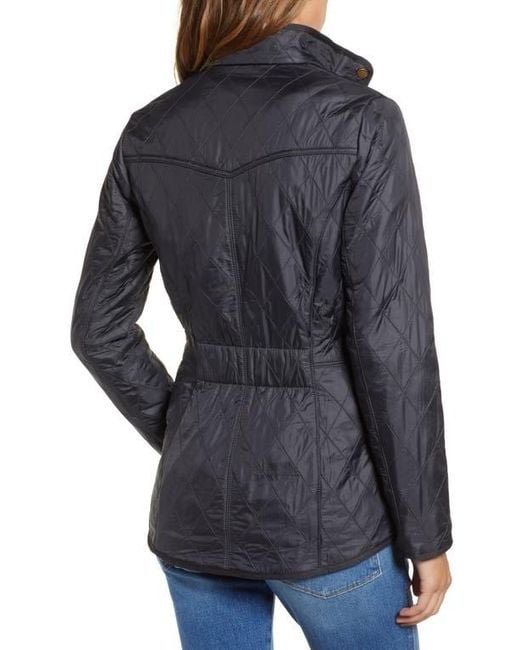Barbour Black Cavalry Fleece Lined Quilted Jacket