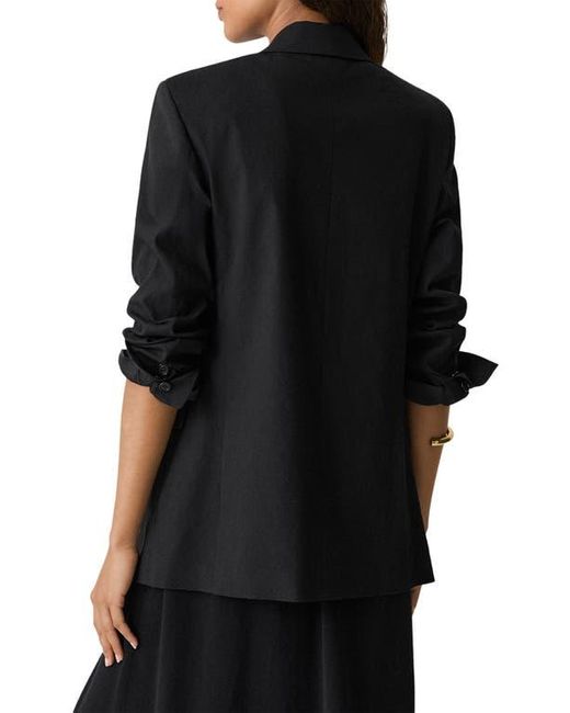 Theory Black Linen Blend Blazer