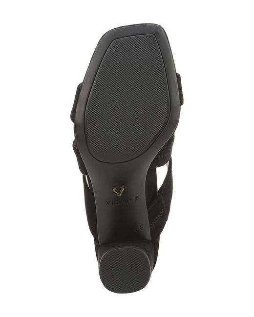 Vionic Black Merlot Slide Sandal