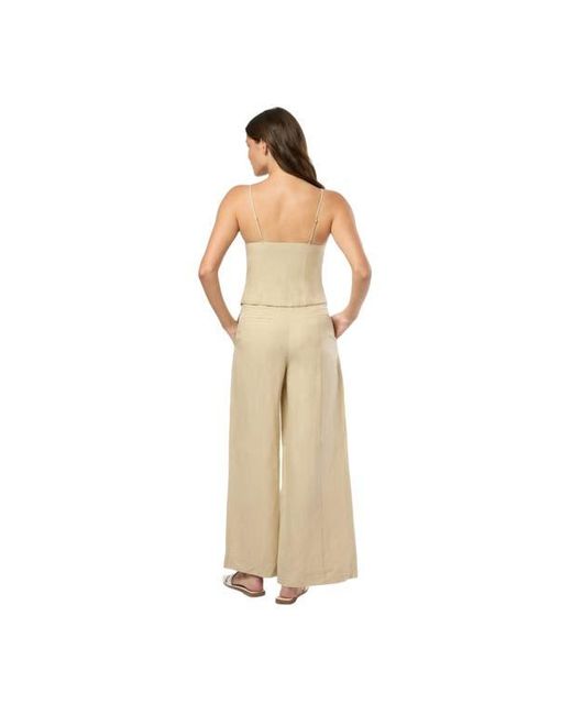Onia Natural Air Linen Palazzo Pant