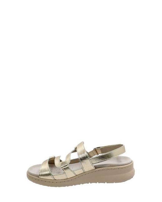 David Tate Metallic Femme Wedge Sandal