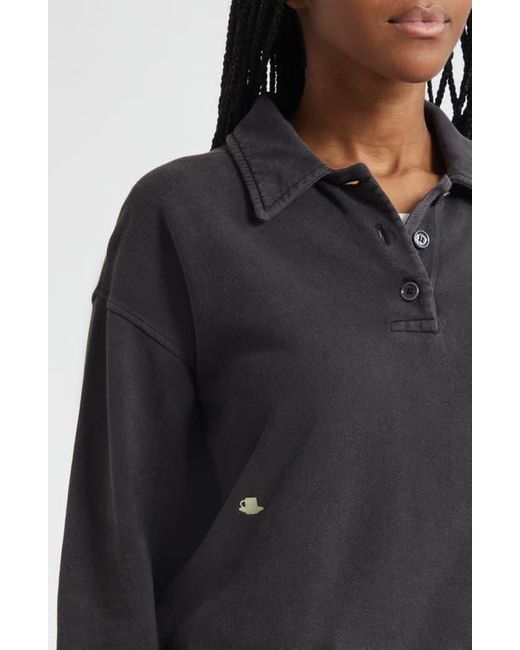 J.W. Anderson Black Cotton French Terry Polo Sweatshirt
