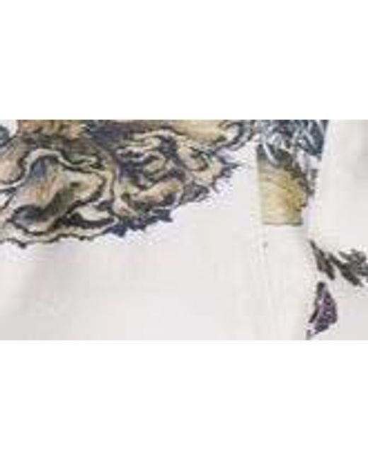 Jason Wu White Forest Floral Silk Twill Shirtdress