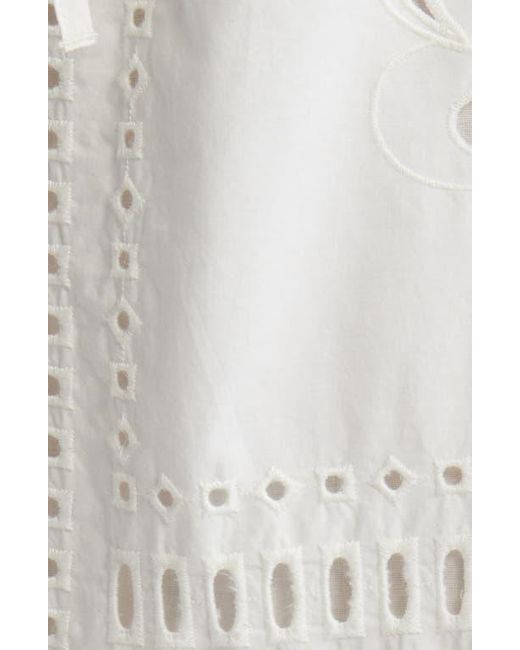 Rails White Prina Cotton Eyelet Skirt