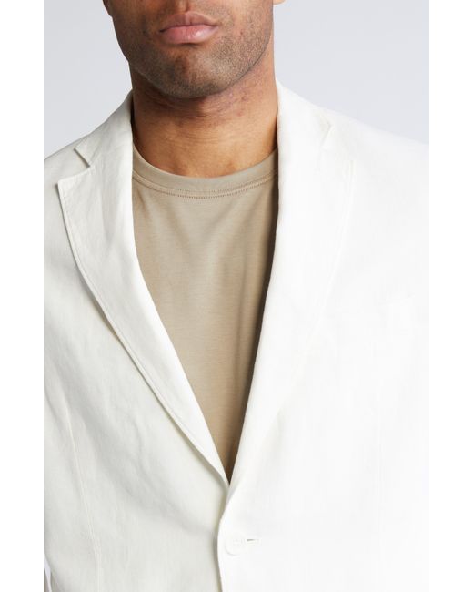 Nordstrom White Patch Pocket Linen Sport Coat for men