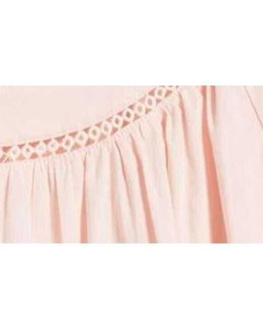 Caslon Multicolor Cotton Voile Popover Top