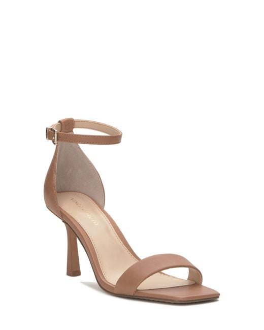 Vince Camuto Enella Ankle Strap Sandal in Brown | Lyst