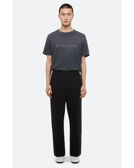 Helmut Lang Black Embossed Studio Sweatpants for men