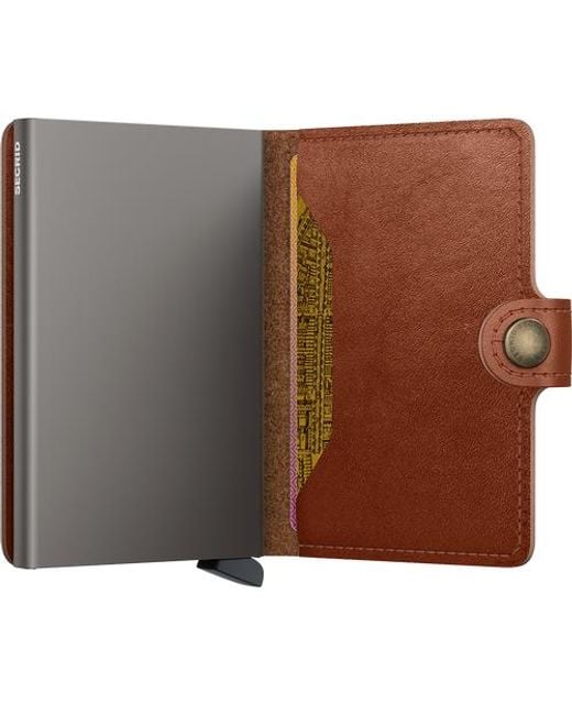 Secrid Brown Miniwallet Texano for men