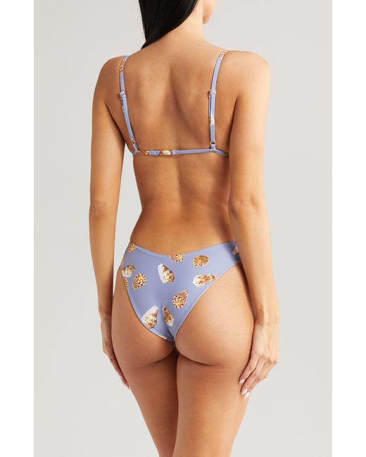 Peri Rib Lulu Bikini Bottom, Blue Swimsuit