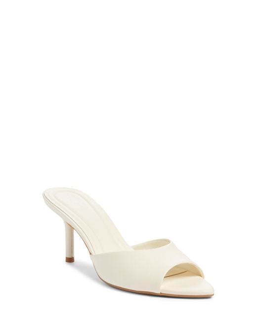 Open Edit White Micah Heeled Sandal