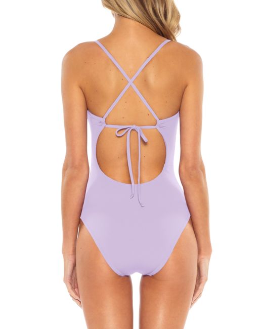 Becca Double Tie Front One piece Swimsuit in White Lyst