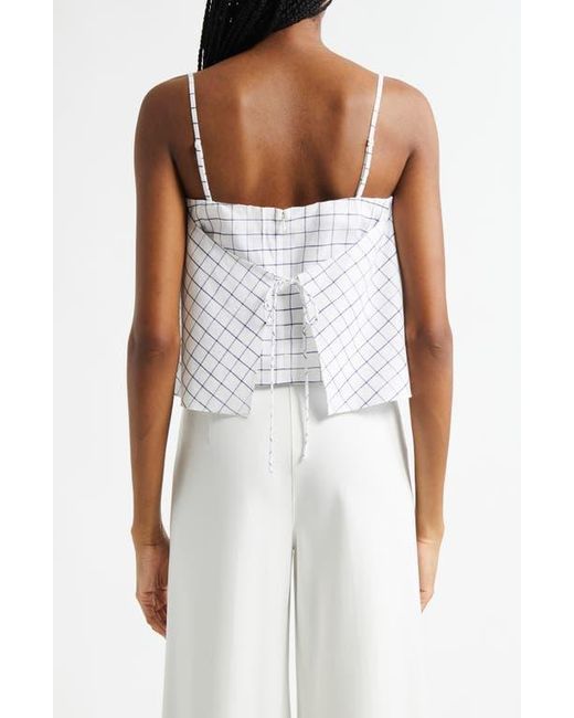 Vince White Windowpane Camisole