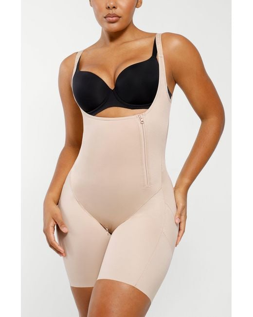 Shapellx Multicolor Open Bust Butt-Lifting Full Bodysuit
