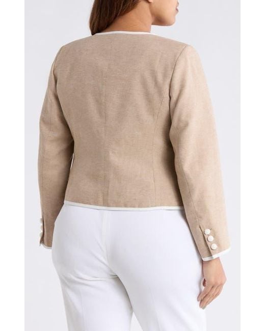 Cece Blue Contrast Trim Jacket