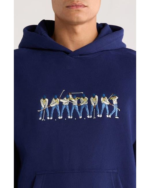EASTSIDE GOLF Blue Sequence Embroidered Hoodie for men