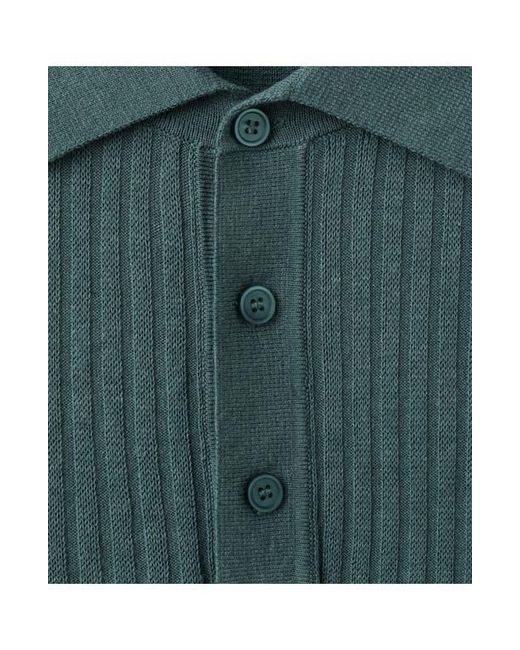 Mango Green Rib Polo for men