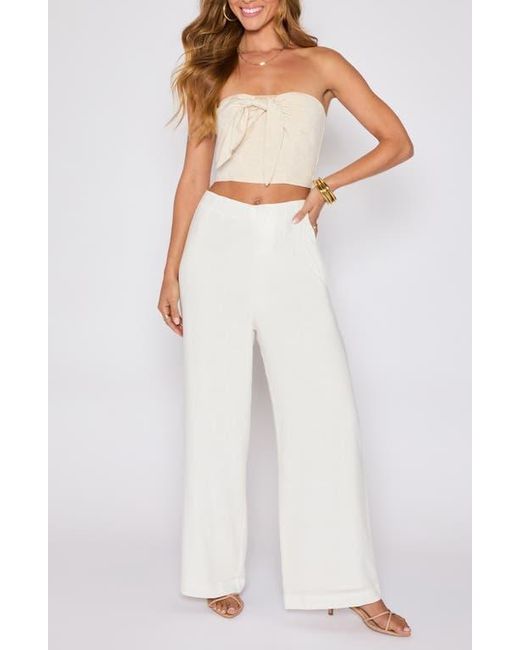 Vici Collection White Brunch Ready Wide Leg Pants