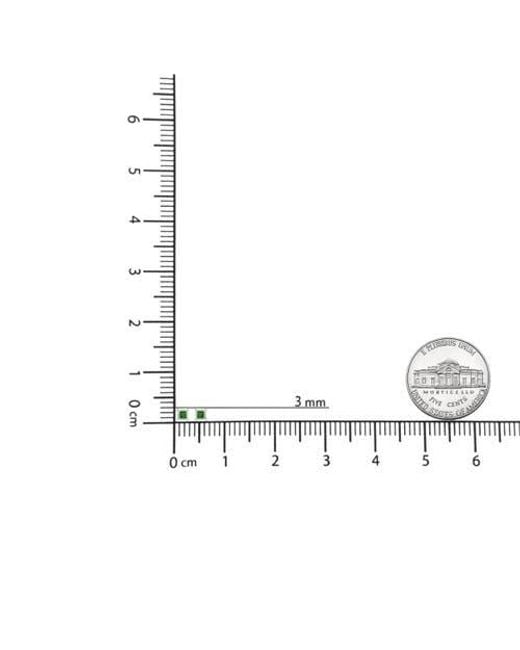 Haus of Brilliance Green 1/10 Ct Miracle Princess Diamond Stud Earrings