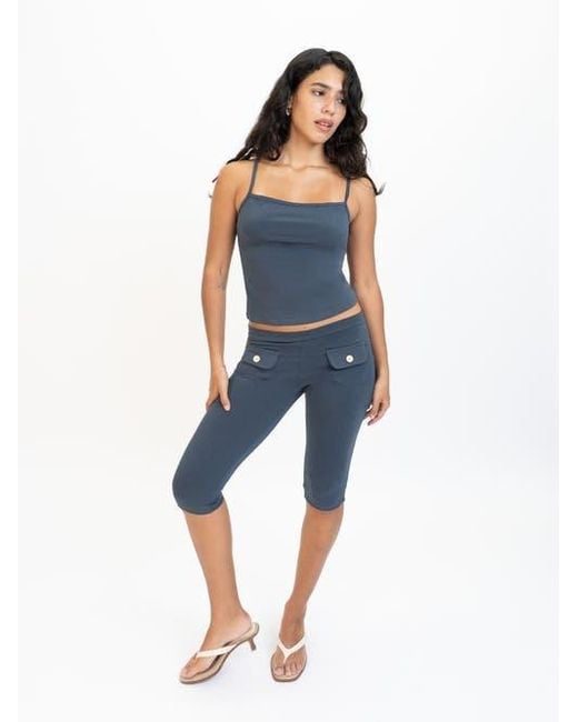 Oddli Orange Button Capris