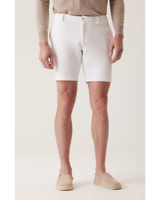 Dek White Oasis Hyperloop Honeycomb Bermuda Shorts for men