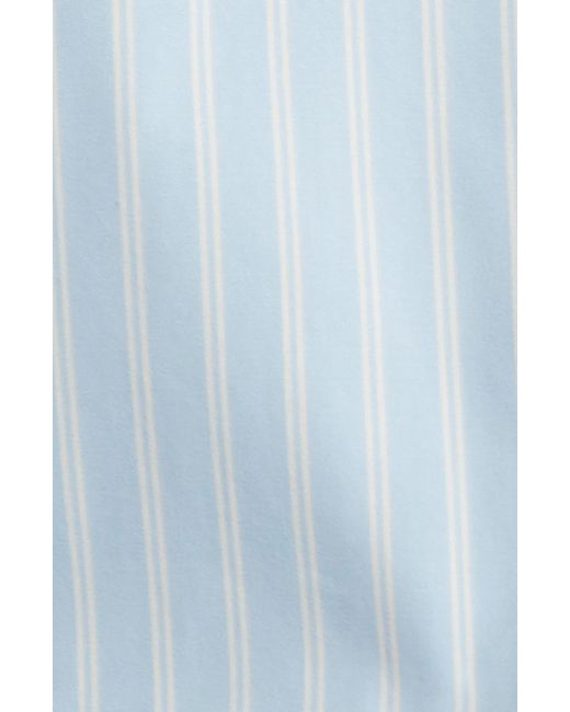 Nordstrom Blue Stripe Long Sleeve Cotton Button-up Shirt