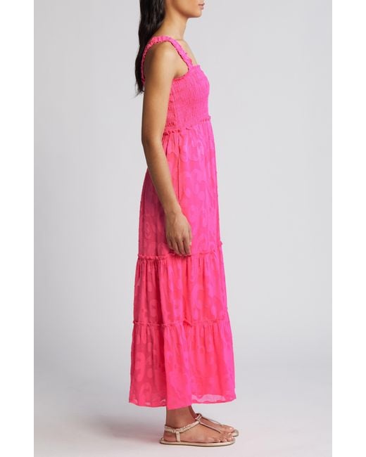 Lilly Pulitzer Pink Lilly Pulitzer Hadley Smocked Maxi Dress
