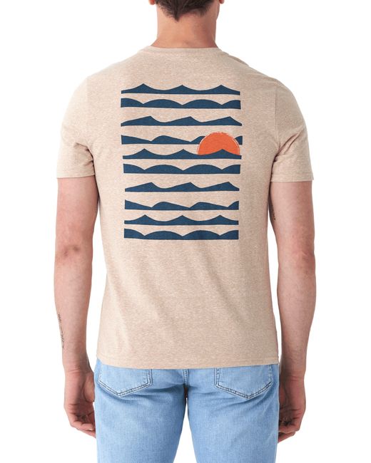 Threads For Thought Blue Setting Sun Graphic T-shirt for men