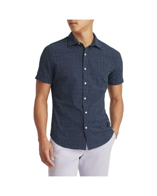 Chemise Bonobos Homme XL – Bleu à Motifs, Coupe Slim, Extensible (Nylon/Spandex)