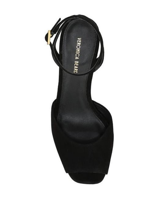 Veronica Beard Black Brianne Ankle Strap Platform Sandal