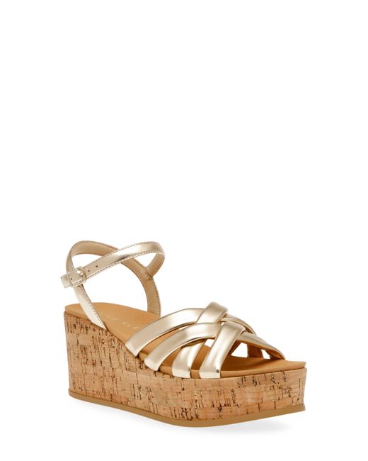 Anne Klein Natural Valencia Platform Wedge Sandal