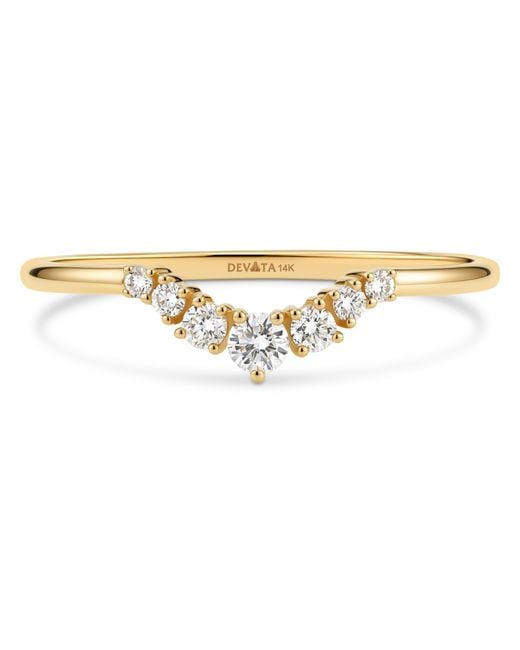 DEVATA Metallic Crescent Lab Grown Diamond Ring