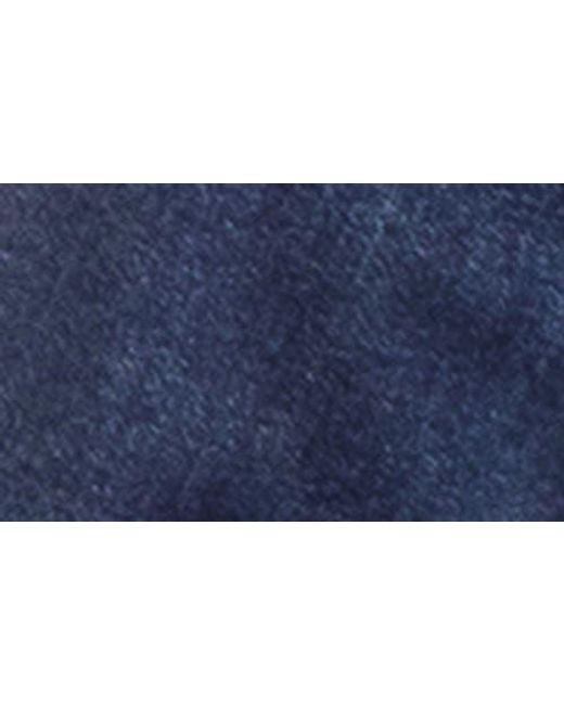Apny Blue Frayed Collarless Denim Jacket