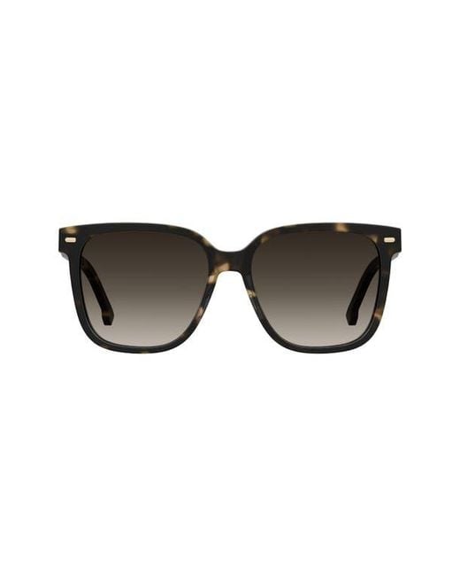 Carrera Black 55Mm Rectangular Sunglasses