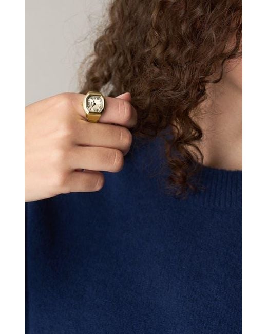 Fossil Metallic Harlow Ring Watch, 16Mm