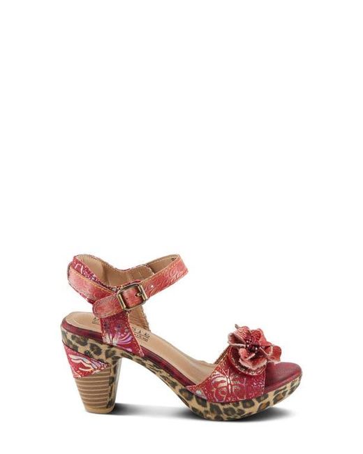 Spring Step Red Wildcat Ankle Strap Sandal