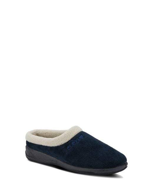Flexus by Spring Step Blue Ivana Scuff Slipper