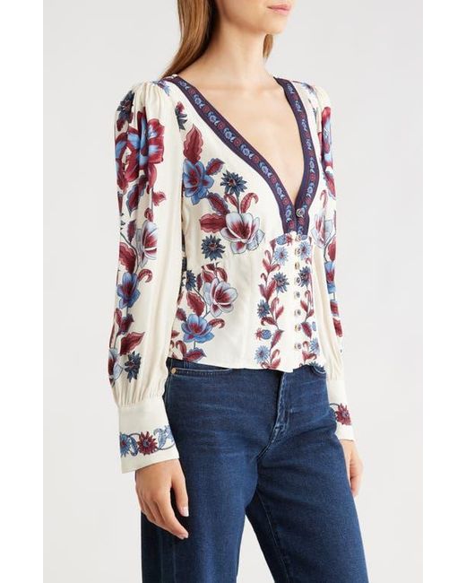 Farm Rio White Malu Floral Top