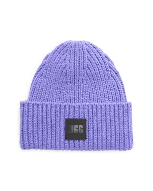 Ugg Purple Chunky Ribbed Beanie