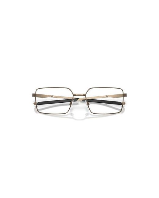Oakley Metallic 56Mm Rectangle Optical Glasses for men